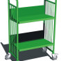 wózek biblioteczny 12 - kolor zielony