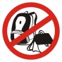 piktogramy zakazu - zakaz wnoszenia toreb / plecaków