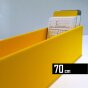 pudełka do kart książki do 70 cm - kolor zółty