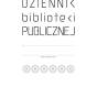 Dziennik Biblioteki Publicznej B-176 - okładka