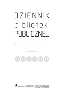 Dziennik Biblioteki Publicznej B-176 - okładka