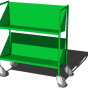 wózek biblioteczny 6 - kolor zielony