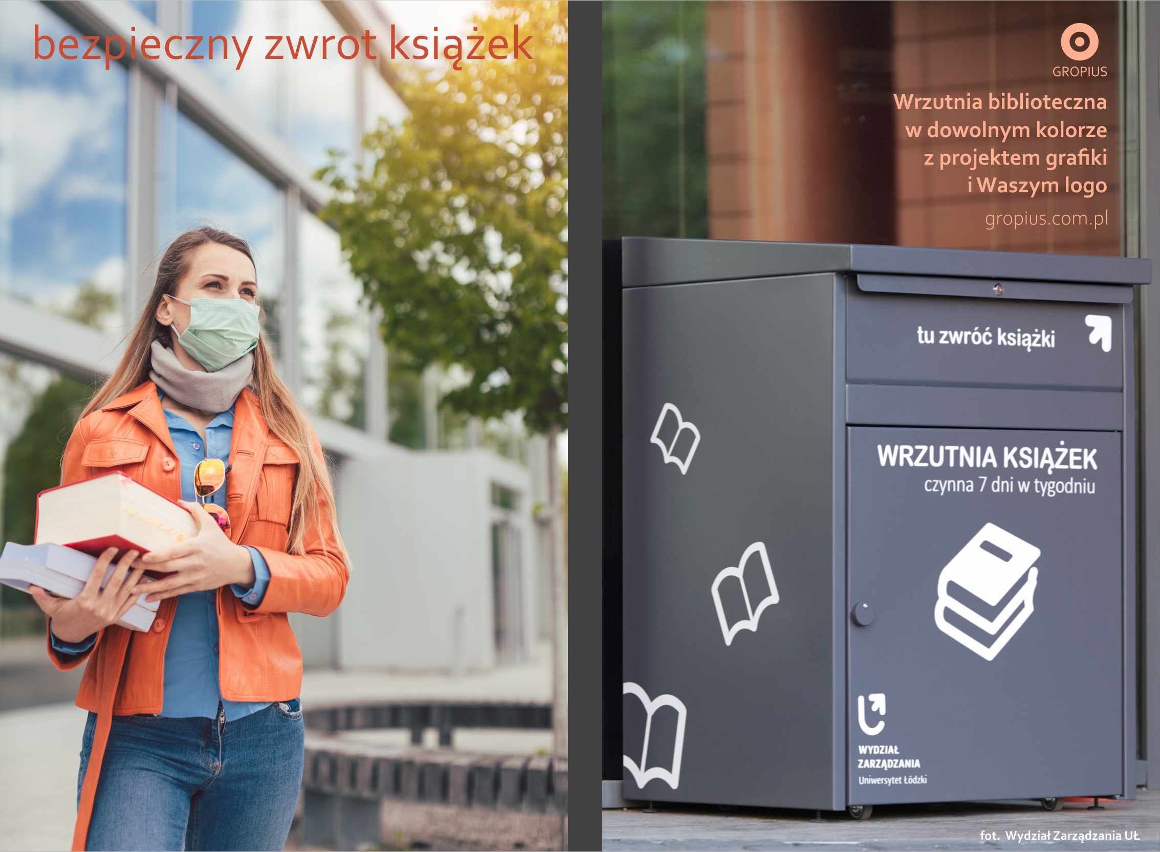 Wrzutnia książek Gropius Wrzutnia książek - bezpieczny zwrot książek